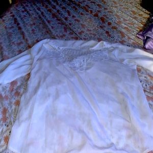 White long sleeve top